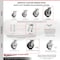 Service Caster 8 Inch Kingpinless Rubber on Aluminum Wheel Caster Swivel Locks 2 Rigid, 2PK SCC-KP30S820-RAR-BSL-2-R-2 - alternate 7